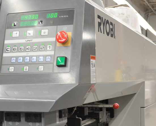 Ryobi offset commercial printer equipment.