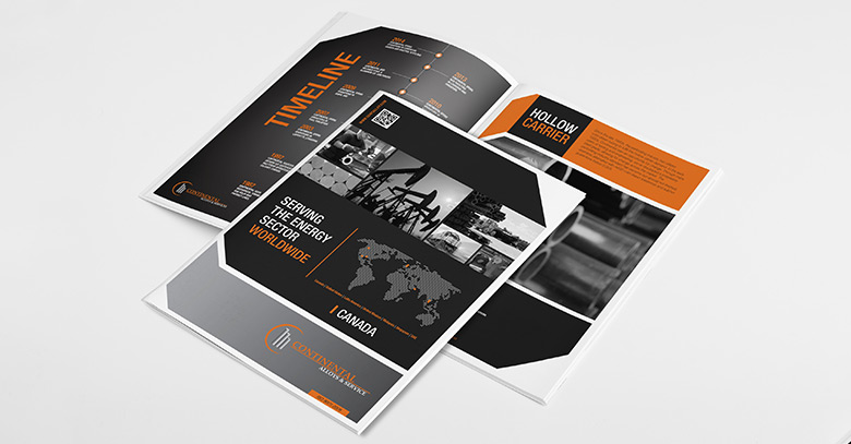 Print project sales collateral for the oil and gas industry.